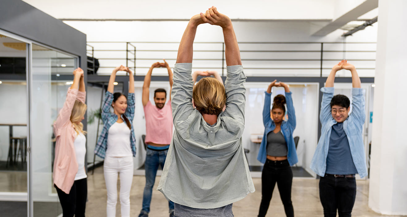 office yoga stretch breaks